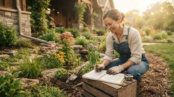Editorial illustration for How to Calculate the Perfect Size for Your Home Rain Garden